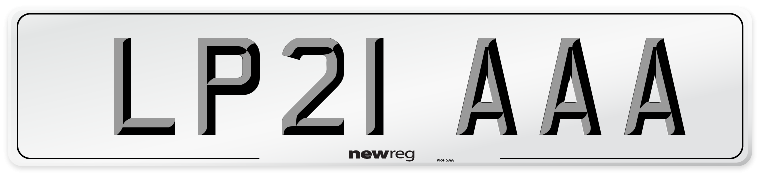LP21 AAA Number Plate from New Reg